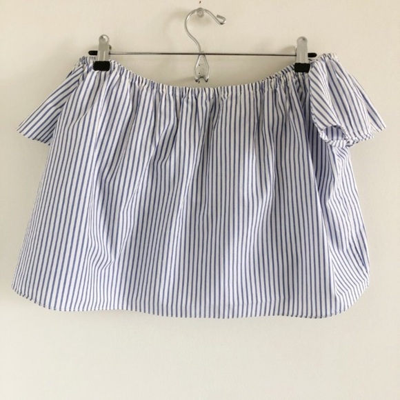 NWT ZARA Striped Off Shoulder Top - Picture 7 of 10